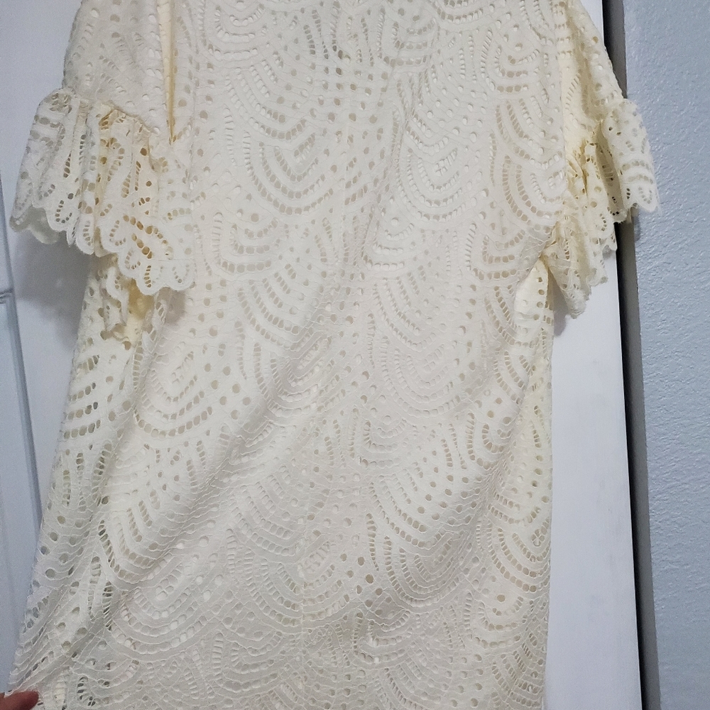 Ivory Eyelet Dress.